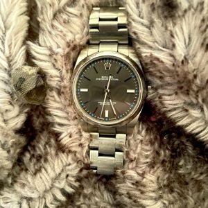 Rolex oyster perpetual dark gray